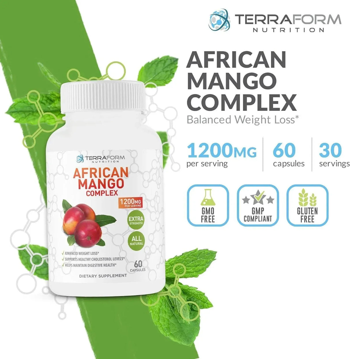 TERRAFORM NUTRITION - TerraForm Nutrition African Mango 1200Mg. 60 Capsulas - The Red Vitamin MX - Suplementos Alimenticios - {{ shop.shopifyCountryName }}