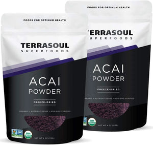 TERRASOUL SUPERFOODS - Terrasoul Superfoods Organic Acai Berry Powder 113Gr. 2 Pack - The Red Vitamin MX - Suplementos Alimenticios - {{ shop.shopifyCountryName }}