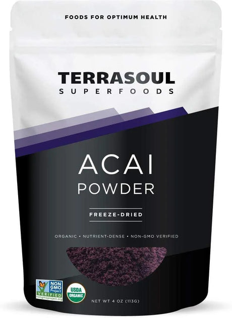 TERRASOUL SUPERFOODS - Terrasoul Superfoods Organic Acai Berry Powder 113Gr. - The Red Vitamin MX - Suplementos Alimenticios - {{ shop.shopifyCountryName }}