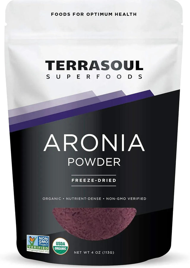 TERRASOUL SUPERFOODS - Terrasoul Superfoods Organic Aronia Powder 113Gr. - The Red Vitamin MX - Suplementos Alimenticios - {{ shop.shopifyCountryName }}