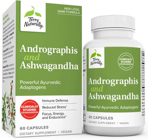 TERRY NATURALLY - Terry Naturally Andrographis and Ashwagandha 60 Capsulas - The Red Vitamin MX - Suplementos Alimenticios - {{ shop.shopifyCountryName }}