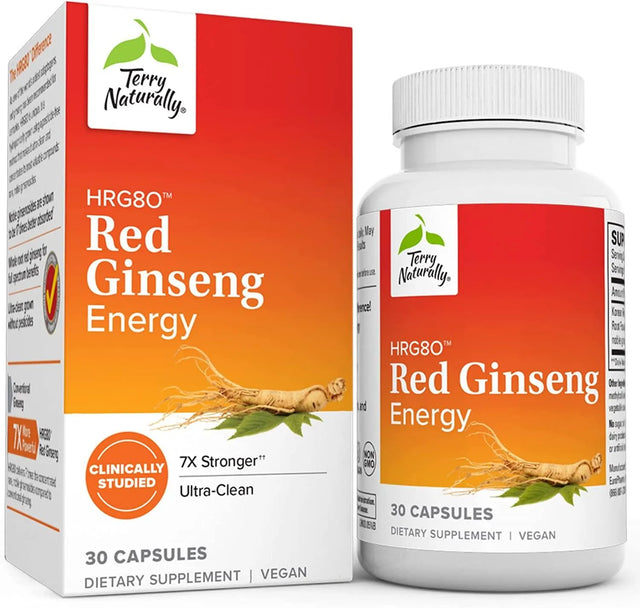 TERRY NATURALLY - Terry Naturally HRG80 Red Ginseng Energy 30 Capsulas - The Red Vitamin MX - Suplementos Alimenticios - {{ shop.shopifyCountryName }}