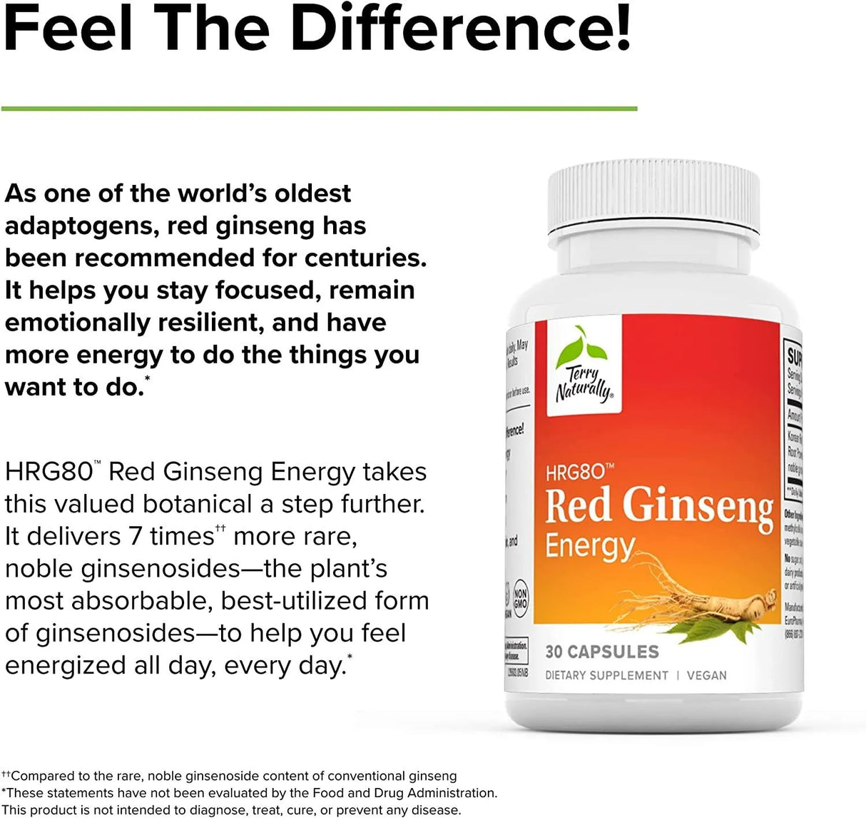 TERRY NATURALLY - Terry Naturally HRG80 Red Ginseng Energy 30 Capsulas - The Red Vitamin MX - Suplementos Alimenticios - {{ shop.shopifyCountryName }}