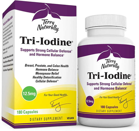 TERRY NATURALLY - Terry Naturally Tri-Iodine 12.5Mg. 12500Mcg. Iodine 180 Capsulas - The Red Vitamin MX - Suplementos Alimenticios - {{ shop.shopifyCountryName }}