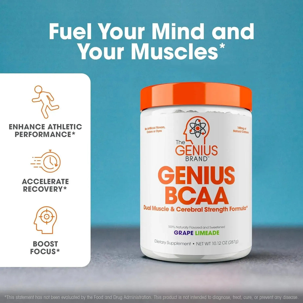 THE GENIUS BRAND - Genius BCAA Energy Powder Grape Limeade 287Gr. - The Red Vitamin MX - Suplementos Alimenticios - {{ shop.shopifyCountryName }}