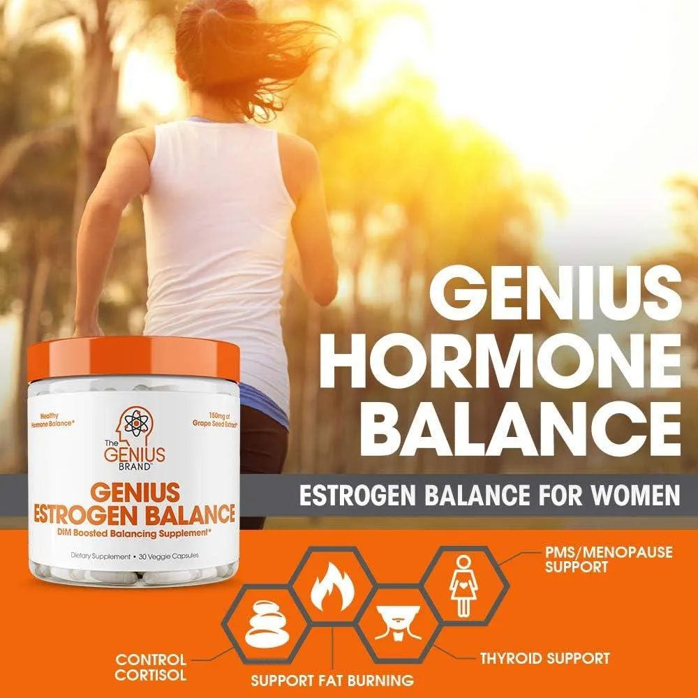 THE GENIUS BRAND - Genius Estrogen Balance DIM Supplement 30 Capsulas - The Red Vitamin MX - Suplementos Alimenticios - {{ shop.shopifyCountryName }}