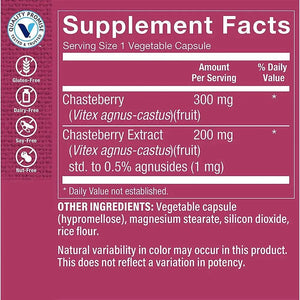 THE VITAMIN SHOPPE - The Vitamin Shoppe Chasteberry Extract 100 Capsulas - The Red Vitamin MX - Suplementos Alimenticios - {{ shop.shopifyCountryName }}