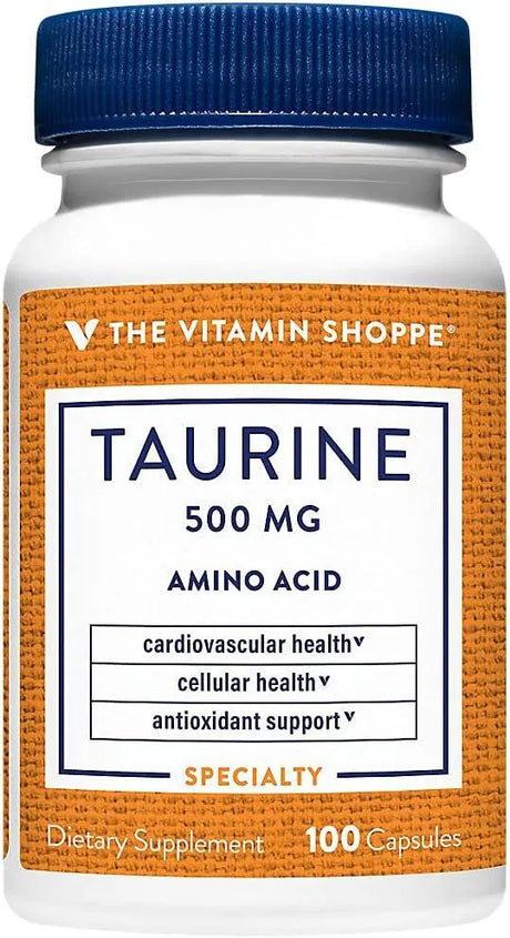 THE VITAMIN SHOPPE - The Vitamin Shoppe Taurine 500Mg. 100 Capsulas - The Red Vitamin MX - Suplementos Alimenticios - {{ shop.shopifyCountryName }}