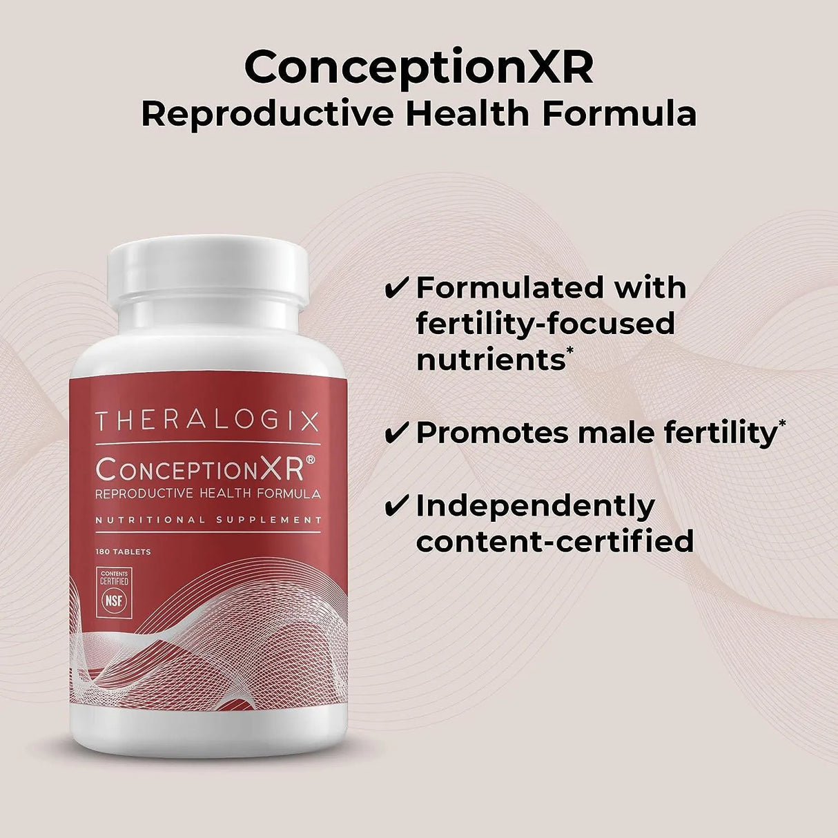 THERALOGIX - Theralogix ConceptionXR Reproductive Health Formula 180 Tabletas - The Red Vitamin MX - Suplementos Alimenticios - {{ shop.shopifyCountryName }}