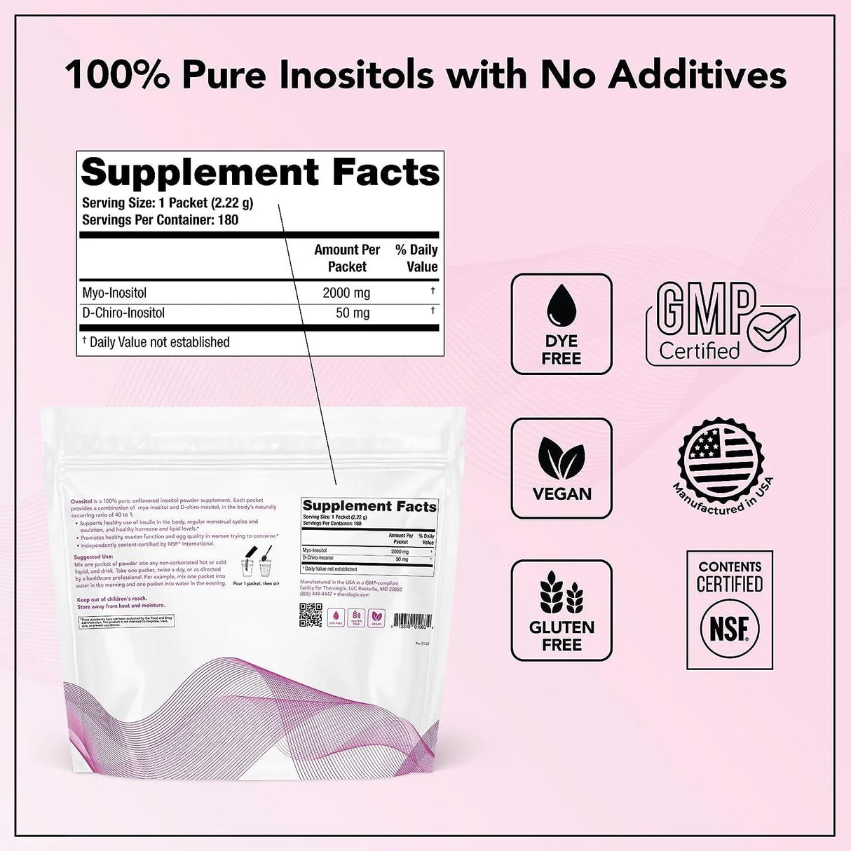 THERALOGIX - THERALOGIX Ovasitol Inositol Powder Packets 180 Paquetes - The Red Vitamin MX - Suplementos Alimenticios - {{ shop.shopifyCountryName }}