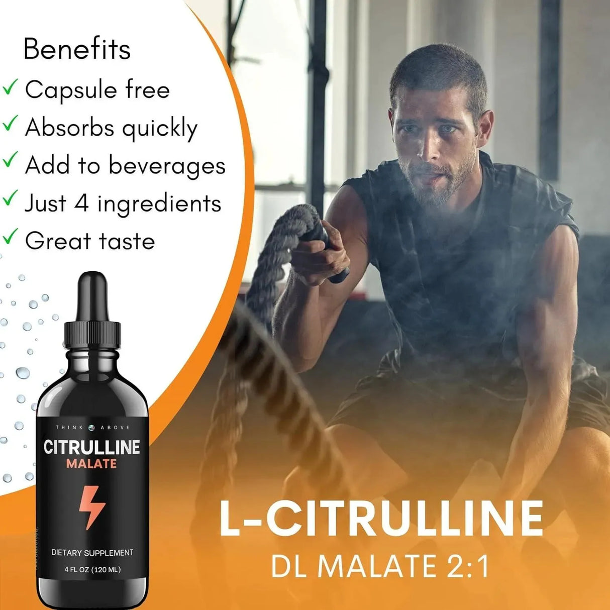 THINK ABOVE - Think Above Liquid L-Citrulline Malate 2:1-500Mg. 30Ml. - The Red Vitamin MX - Suplementos Alimenticios - {{ shop.shopifyCountryName }}