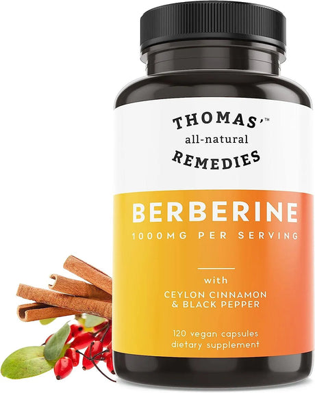 THOMAS´ALL NATURAL REMEDIES - Thomas' all-natural Remedies Berberine 1000Mg. 120 Capsulas - The Red Vitamin MX - Suplementos Alimenticios - {{ shop.shopifyCountryName }}