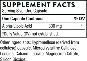 THORNE RESEARCH - Thorne Alpha-Lipoic Acid 300Mg. 60 Capsulas - The Red Vitamin MX - Suplementos Alimenticios - {{ shop.shopifyCountryName }}