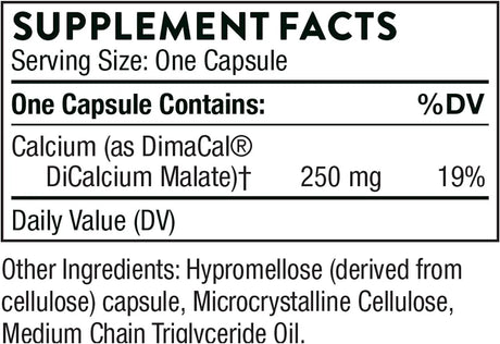 THORNE RESEARCH - Thorne Calcium DiCalcium Malate 120 Capsulas - The Red Vitamin MX - Suplementos Alimenticios - {{ shop.shopifyCountryName }}