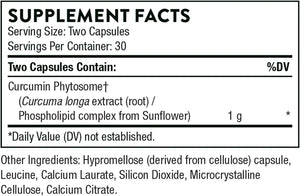 THORNE RESEARCH - Thorne Curcumin Phytosome 1000Mg. 60 Capsulas - The Red Vitamin MX - Suplementos Alimenticios - {{ shop.shopifyCountryName }}