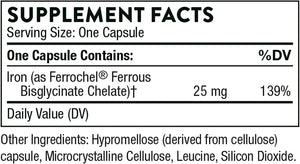 THORNE RESEARCH - Thorne Iron Bisglycinate 25Mg. 60 Capsulas - The Red Vitamin MX - Suplementos Alimenticios - {{ shop.shopifyCountryName }}