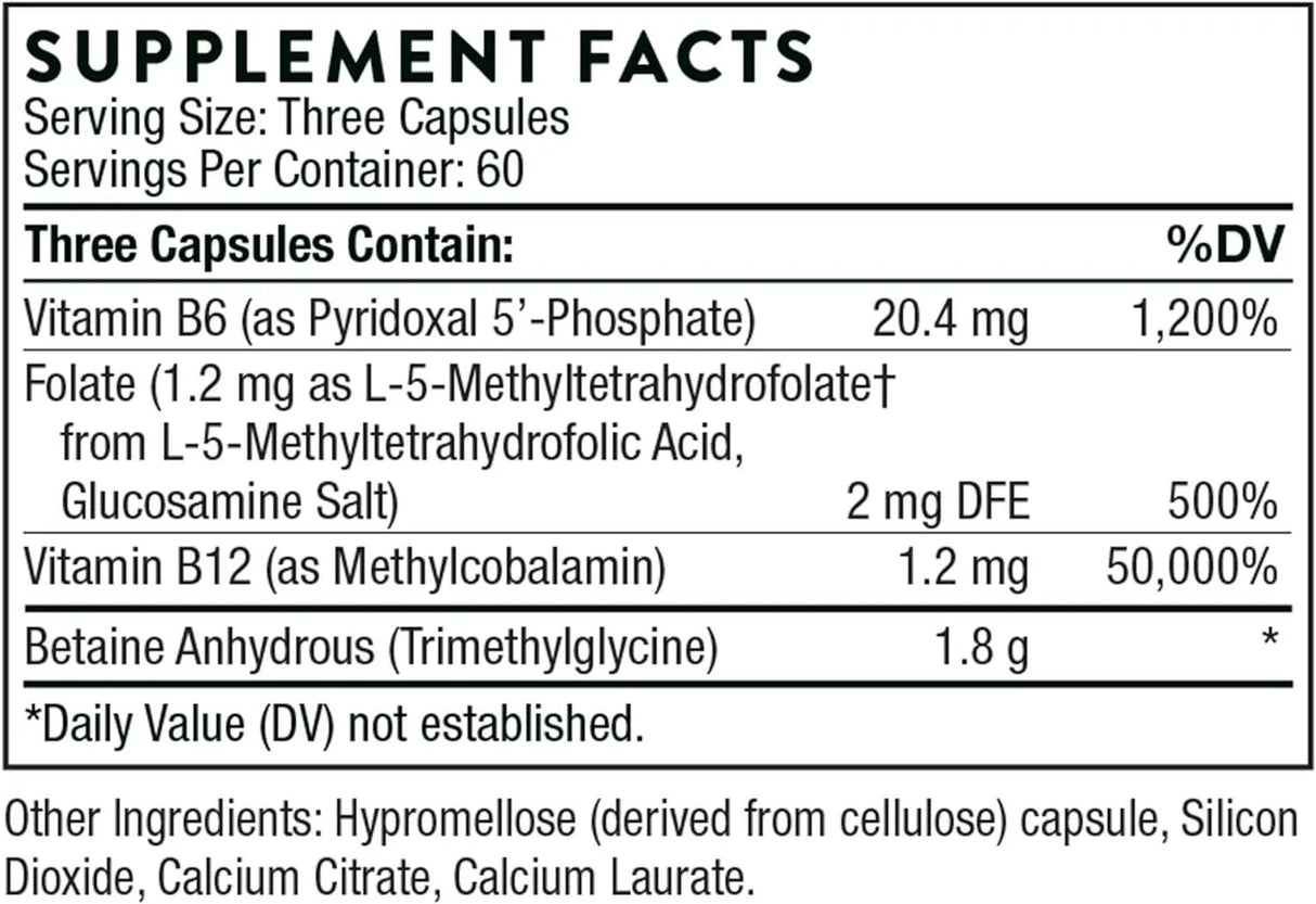 THORNE RESEARCH - Thorne Methyl-Guard 180 Capsulas - The Red Vitamin MX - Suplementos Alimenticios - {{ shop.shopifyCountryName }}