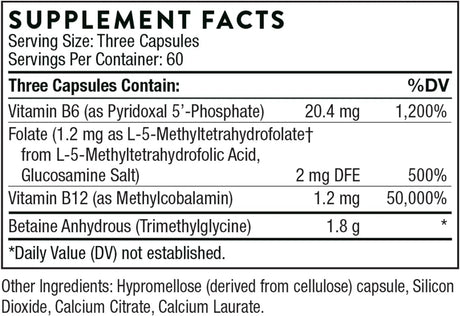 THORNE RESEARCH - Thorne Methyl-Guard 180 Capsulas - The Red Vitamin MX - Suplementos Alimenticios - {{ shop.shopifyCountryName }}