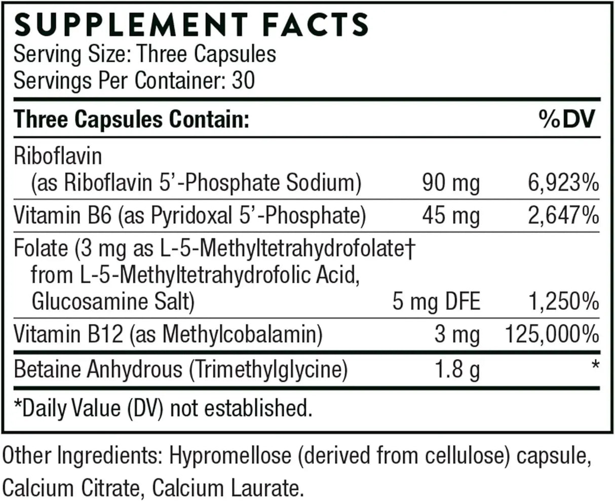 THORNE RESEARCH - THORNE Methyl-Guard Plus 90 Capsulas - The Red Vitamin MX - Suplementos Alimenticios - {{ shop.shopifyCountryName }}