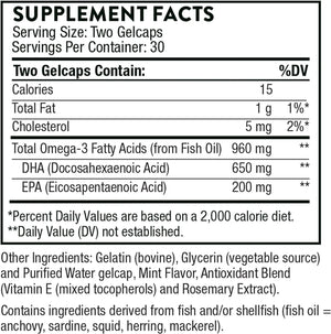 THORNE RESEARCH - Thorne Prenatal DHA 650Mg. DHA and 200Mg. of EPA 60 Capsulas - The Red Vitamin MX - Suplementos Alimenticios - {{ shop.shopifyCountryName }}