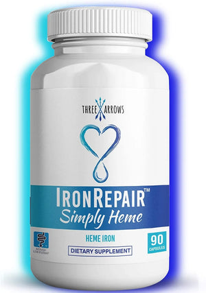 THREE ARROWS - Three Arrows Iron Repair Simply Heme Iron Supplement 90 Capsulas - The Red Vitamin MX - Suplementos Alimenticios - {{ shop.shopifyCountryName }}