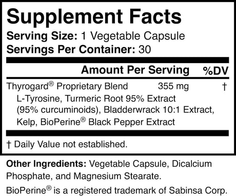 THYROGARD - Thyrogard Natural Thyroid Support 30 Capsulas - The Red Vitamin MX - Suplementos Alimenticios - {{ shop.shopifyCountryName }}