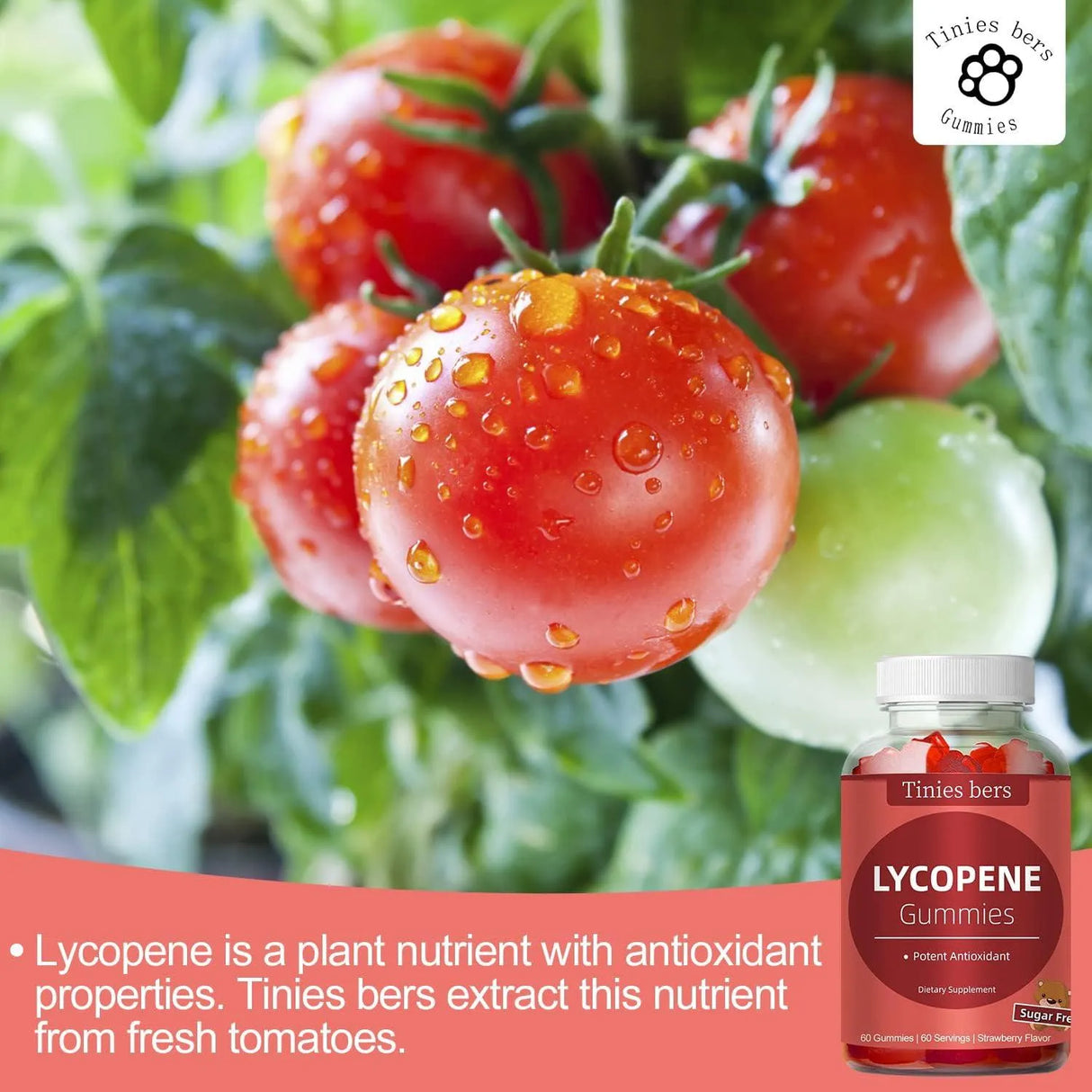 TINIES BERS - Tinies bers Lycopene Supplement Gummies 40Mg. 60 Gomitas - The Red Vitamin MX - Suplementos Alimenticios - {{ shop.shopifyCountryName }}