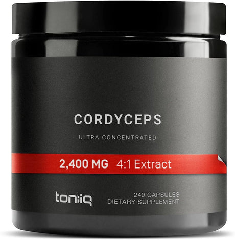 TONIIQ - Toniiq 2400mg 4X Concentrate Cordyceps Mushroom Extract 240 Capsulas - The Red Vitamin MX - Suplementos Alimenticios - {{ shop.shopifyCountryName }}