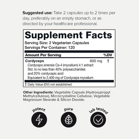 TONIIQ - Toniiq 2400mg 4X Concentrate Cordyceps Mushroom Extract 240 Capsulas - The Red Vitamin MX - Suplementos Alimenticios - {{ shop.shopifyCountryName }}