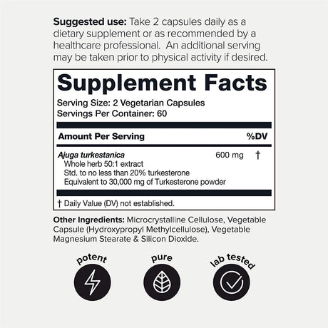 TONIIQ - Toniiq 30,000Mg. 50x Concentrated Ultra High Strength Turkesterone 120 Capsulas - The Red Vitamin MX - Suplementos Alimenticios - {{ shop.shopifyCountryName }}