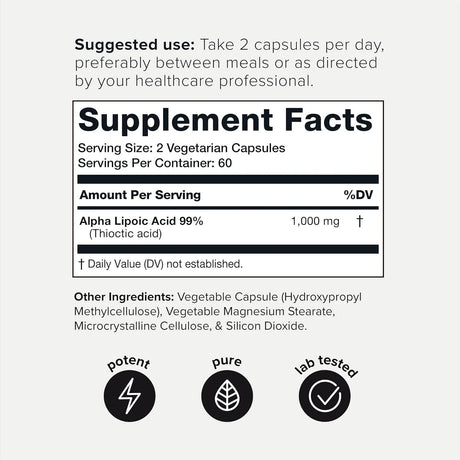 TONIIQ - Toniiq Alpha Lipoic Acid 1000Mg. 120 Capsulas - The Red Vitamin MX - Suplementos Alimenticios - {{ shop.shopifyCountryName }}