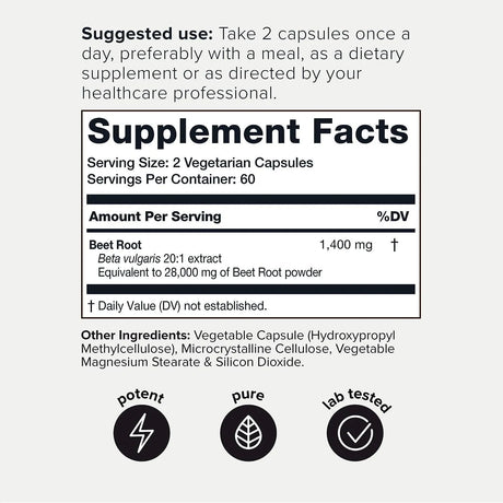 TONIIQ - Toniiq Concentrated Extract Beet Root 120 Capsulas - The Red Vitamin MX - Suplementos Alimenticios - {{ shop.shopifyCountryName }}