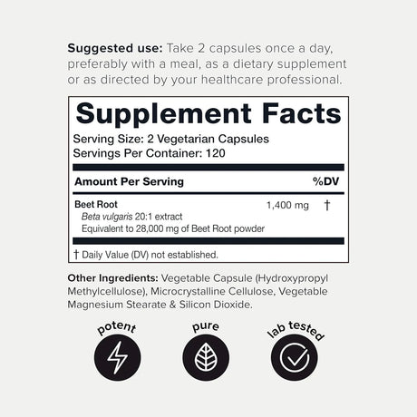 TONIIQ - Toniiq Concentrated Extract Beet Root 240 Capsulas - The Red Vitamin MX - Suplementos Alimenticios - {{ shop.shopifyCountryName }}