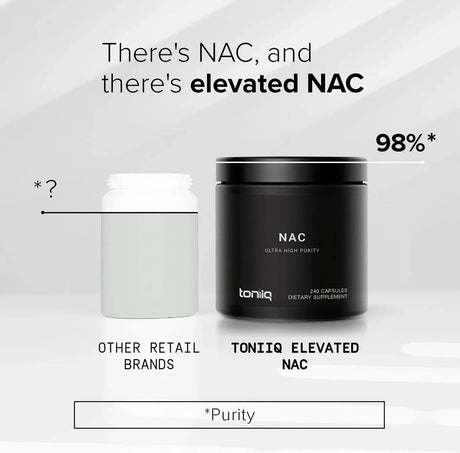 TONIIQ - Toniiq NAC Supplement N-Acetyl Cysteine 1300Mg. 240 Capsulas - The Red Vitamin MX - Suplementos Alimenticios - {{ shop.shopifyCountryName }}
