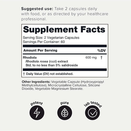 TONIIQ - Toniiq Rhodiola Rosea 600Mg. Triple-Strength 120 Capsulas - The Red Vitamin MX - Suplementos Alimenticios - {{ shop.shopifyCountryName }}