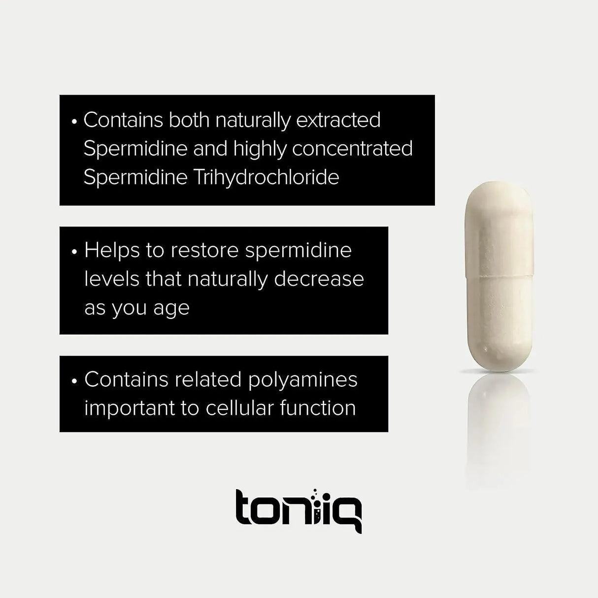 TONIIQ - Toniiq Spermidine 22Mg. Ultra Concentrated 60 Capsulas - The Red Vitamin MX - Suplementos Alimenticios - {{ shop.shopifyCountryName }}