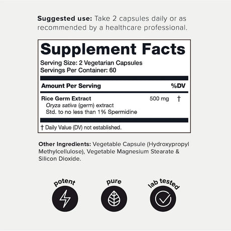 TONIIQ - Toniiq Spermidine Ultra Concentrated 500Mg. 120 Capsulas - The Red Vitamin MX - Suplementos Alimenticios - {{ shop.shopifyCountryName }}