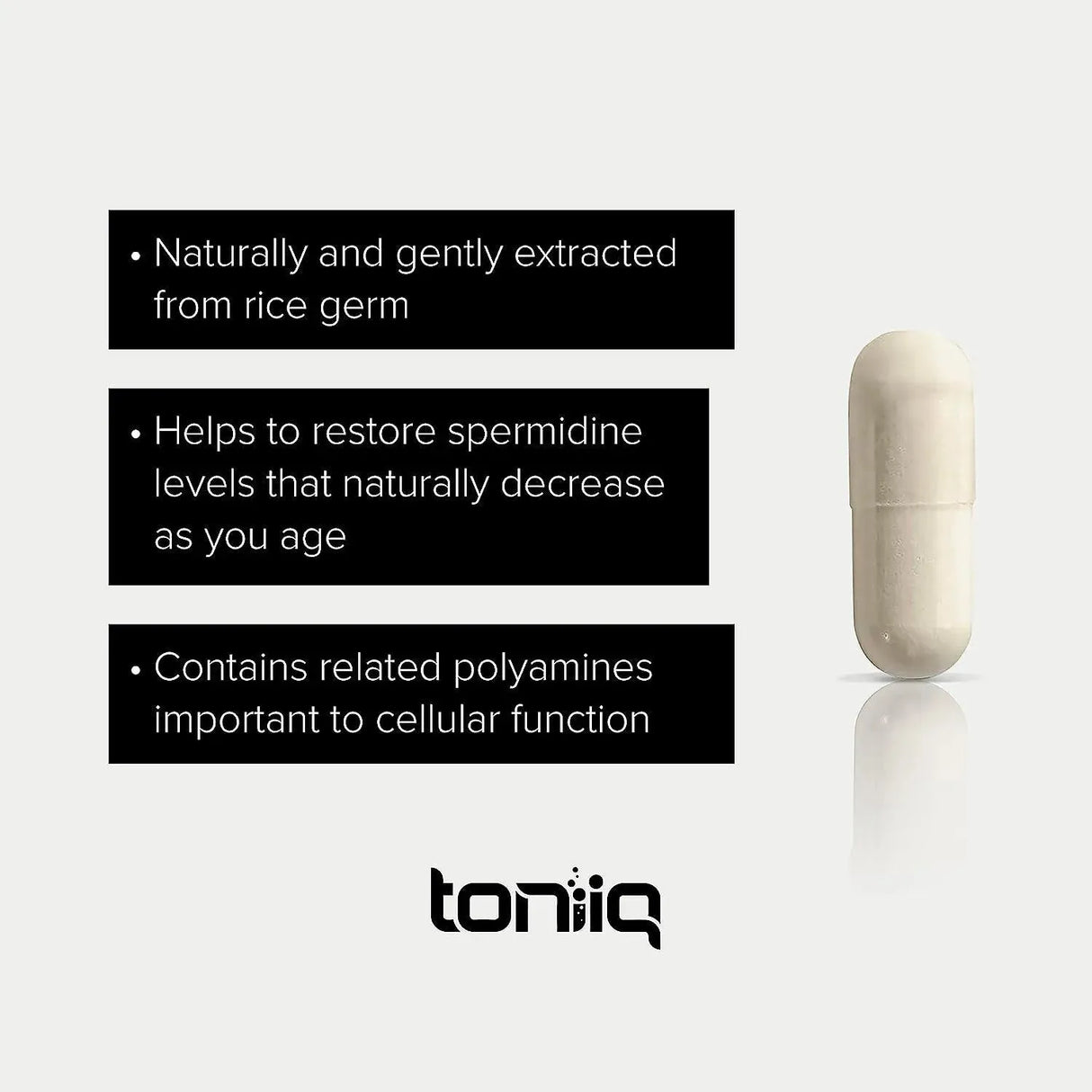 TONIIQ - Toniiq Spermidine Ultra Concentrated 500Mg. 120 Capsulas - The Red Vitamin MX - Suplementos Alimenticios - {{ shop.shopifyCountryName }}