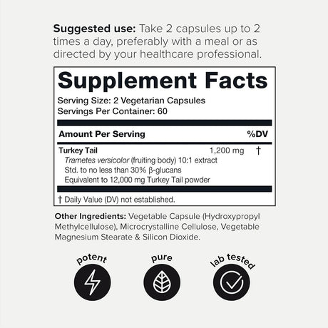 TONIIQ - Toniiq Turkey Tail Mushroom Extract 12,000Mg. 120 Capsulas - The Red Vitamin MX - Suplementos Alimenticios - {{ shop.shopifyCountryName }}