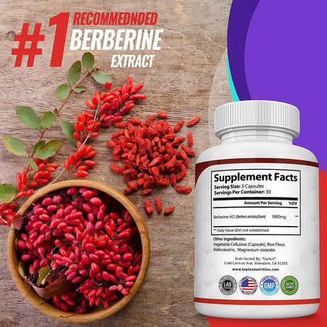 TOPLUX - Toplux Berberine Extract 1800Mg. 90 Capsulas - The Red Vitamin MX - Suplementos Alimenticios - {{ shop.shopifyCountryName }}