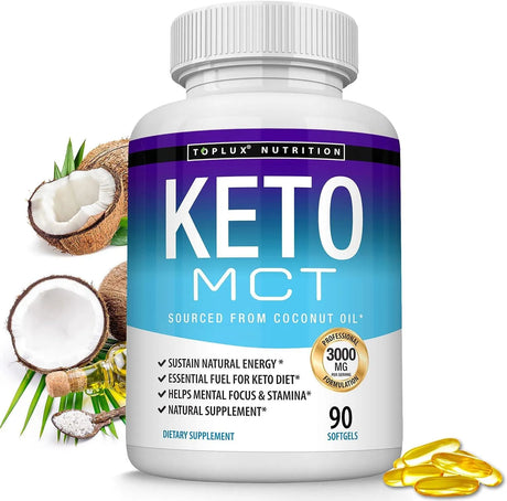 TOPLUX - Toplux Keto MCT Oil Capsules 3000Mg. 90 Capsulas Blandas - The Red Vitamin MX - Suplementos Alimenticios - {{ shop.shopifyCountryName }}