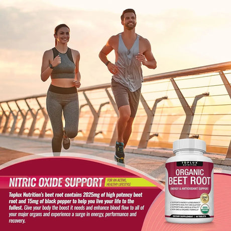 TOPLUX - Toplux Organic Beet Root Powder Tablets 90 Tabletas - The Red Vitamin MX - Suplementos Alimenticios - {{ shop.shopifyCountryName }}