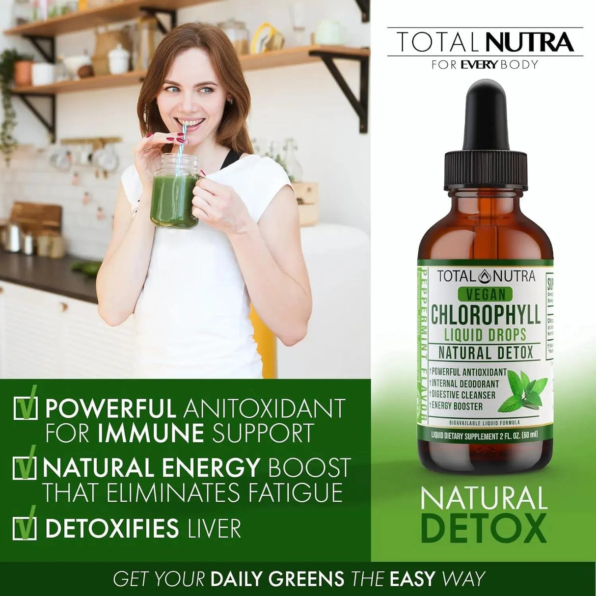 TOTAL NUTRA - Total Nutra Liquid Chlorophyll Drops 50Mg. 60Ml. 2 Pack - The Red Vitamin MX - Suplementos Alimenticios - {{ shop.shopifyCountryName }}