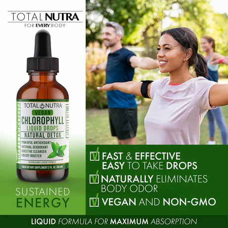 TOTAL NUTRA - Total Nutra Liquid Chlorophyll Drops 50Mg. 60Ml. 2 Pack - The Red Vitamin MX - Suplementos Alimenticios - {{ shop.shopifyCountryName }}