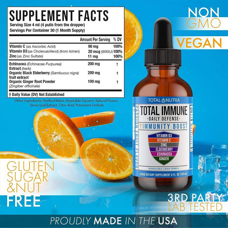 TOTAL NUTRA - Total Nutra Total Immune 6-in-1 Liquid Multivitamin Drops 120Ml. 2 Pack - The Red Vitamin MX - Suplementos Alimenticios - {{ shop.shopifyCountryName }}