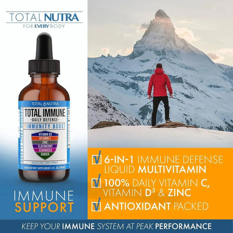 TOTAL NUTRA - Total Nutra Total Immune 6-in-1 Liquid Multivitamin Drops 120Ml. 2 Pack - The Red Vitamin MX - Suplementos Alimenticios - {{ shop.shopifyCountryName }}