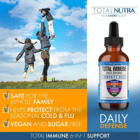 TOTAL NUTRA - Total Nutra Total Immune 6-in-1 Liquid Multivitamin Drops 120Ml. 2 Pack - The Red Vitamin MX - Suplementos Alimenticios - {{ shop.shopifyCountryName }}