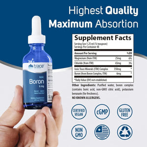 TRACE MINERALS - Trace Minerals Liquid Ionic Boron 6 Mg. 2 Fl.Oz. 3 Pack - The Red Vitamin MX - Suplementos Alimenticios - {{ shop.shopifyCountryName }}