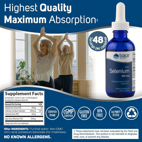 TRACE MINERALS - Trace Minerals Liquid Ionic Selenium 300mcg 118Ml. - The Red Vitamin MX - Suplementos Alimenticios - {{ shop.shopifyCountryName }}