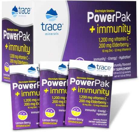 TRACE MINERALS - Trace Minerals Power Pak Electrolyte + Immunity Boost Drink Packets 30 Paquetes - The Red Vitamin MX - Suplementos Alimenticios - {{ shop.shopifyCountryName }}